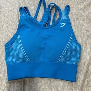 Gymshark Ultra Seamless blue sports bra